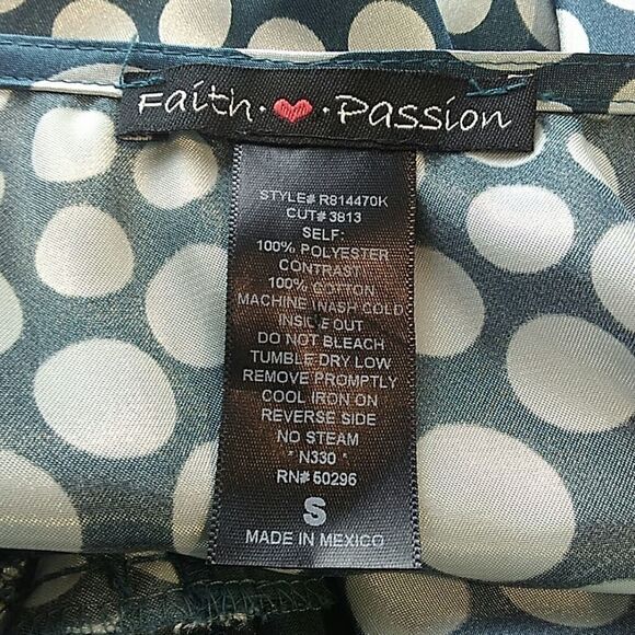 (3/$20) Faith Passion short sleeve polka dot dress - Picture 7 of 7